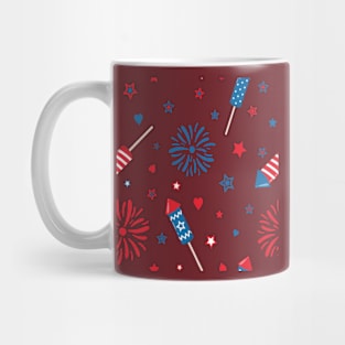 4th of July fireworks and sparklers pattern Mug